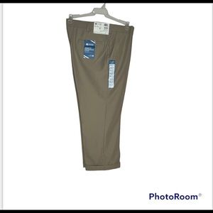 Haggar Mens Tan Straight Fit Performance Slack, 38W X 30L*, HC10822, NWOT